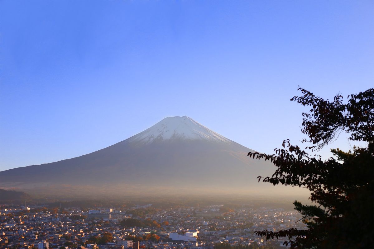富士山と日の出